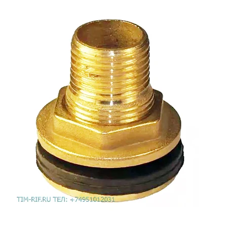 Врезка в бак, штуцер для бочки латунный 15-50мм